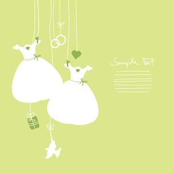 Hanging Wedding Symbols Mrs. & Mrs. Gay Green