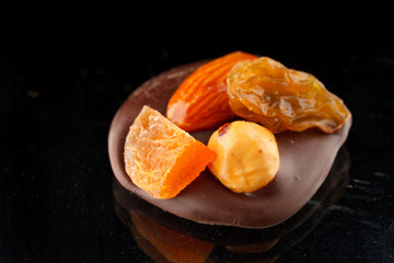 chocolate sweets with nuts