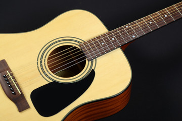 Obraz na płótnie Canvas Six-string acoustic guitar