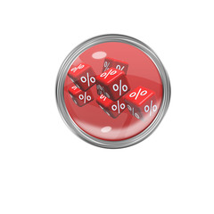 3D W&uuml;rfel Prozente im Button