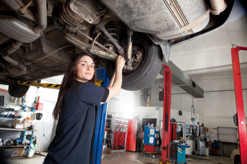 Woman Mechanic Portrait