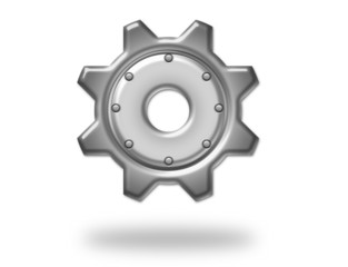 silver metallic gear