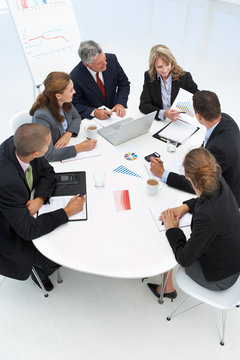 Mixed group in business meeting