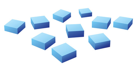 many blue cubes vector