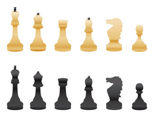 black and white chess isolated