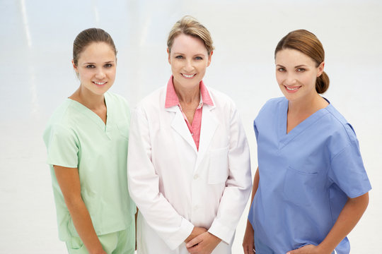 Group of professional medical women