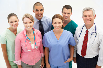 Mixed group of medical professionals