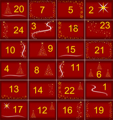 Roter Adventskalender