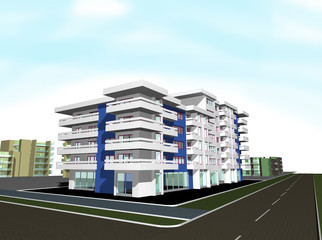 3d render of modern building