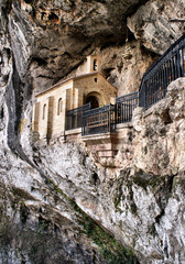 The Holy Cave of Covadonga in Asturias