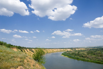 Clouds over the river