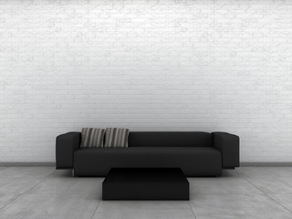 3d Interno con divano