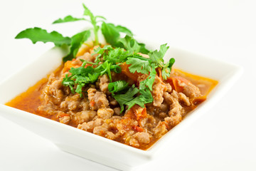 Pork and Tomato Relish , .Northern Thai food
