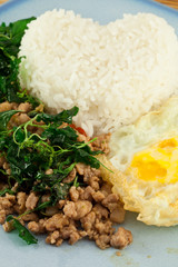 stir fried pork whit basil