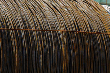 Fototapeta premium steel rebar in a construction site