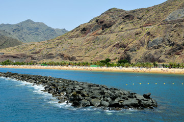Fototapeta na wymiar Teresitas Beach w Tenerife, Wyspy Kanaryjskie, Hiszpania
