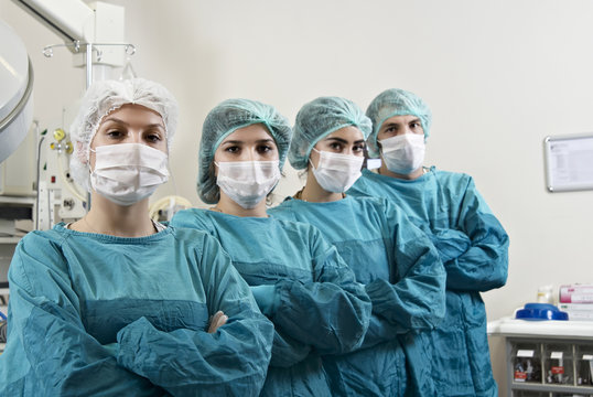 Group Of Doctor In Surgery