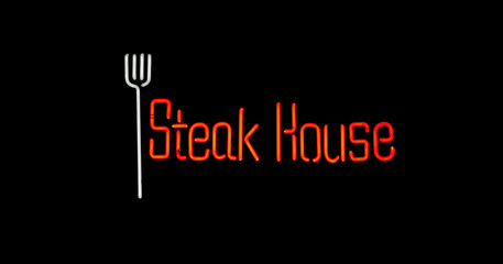 Fototapety  Neon steak house