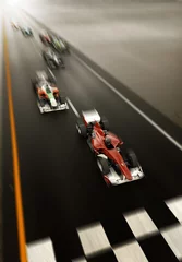 Schapenvacht deken met patroon Formule 1 F1 racen