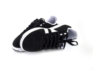 Black and white shoes