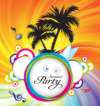 abstract summer party background