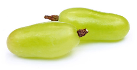 Fresh grapes isolated over white background