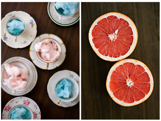 Grapefruit,Obst, Frisch, Frucht, Früchte, Blumen, Stills, Blumenstill, Holz, Holzuntergrund