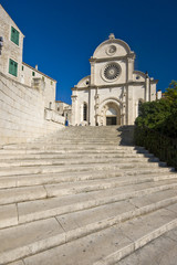 Stairs in front of the St.James cathedral