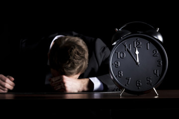 Business person being close to the end.