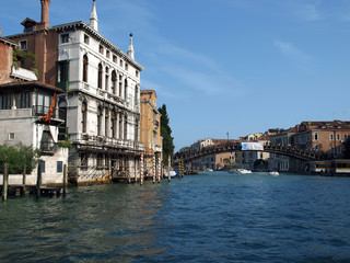 Fototapeta na wymiar Venice- Canal Grande and Ponte dell'Accademia