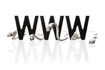 WWW with network cables.