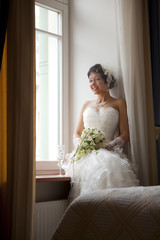 Fototapeta premium happy newlyweds