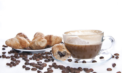 Breakfast with croissants