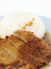 rice and fried pork