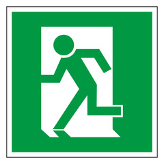 Rettungszeichen Fluchtweg Notausgang Piktogramm Zeichen