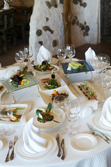 Dinner at a restaurant
