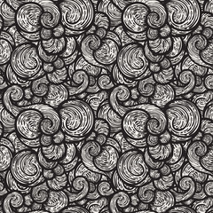 vector seamless monochrome clouds