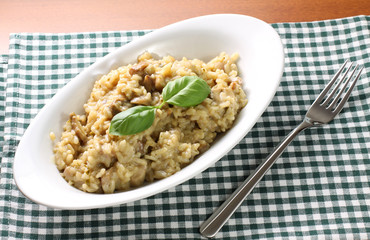 Risotto con funghi - Risotto with mushrooms