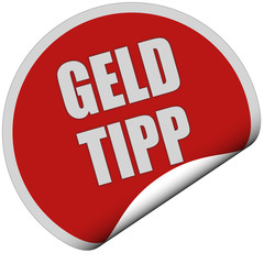 Sticher rot rund curl unten GELD TIPP