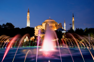 Fototapeta na wymiar Hagia Sophia nocą