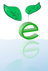 Fondo ecológico con reflejo en el agua