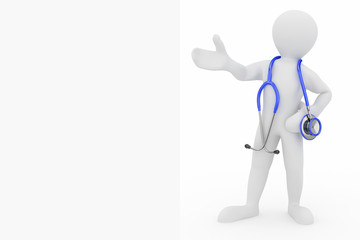 Men with stethoscope.