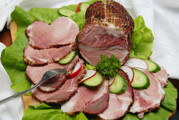 ham on the wedding table