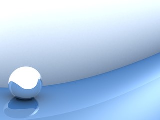 abstract background with ball on blue surface