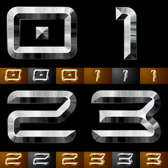 Illustration of trchno metal chopped letters