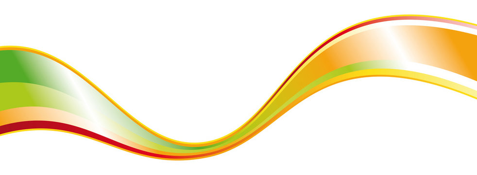 Dynamic wave. Colorful bow showing full energy. Isolated illustration on white background.