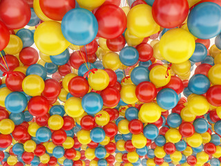Fototapeta na wymiar Colorful balloons Palloncini 3d festa party birthday