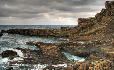 Ribadesella coast in Cantabria, Spain