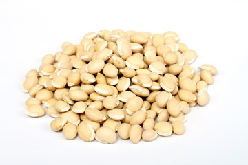 pile soybean on background
