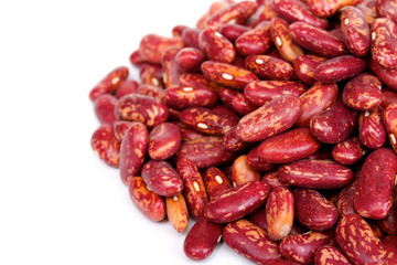 dried beans on white background